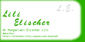 lili elischer business card